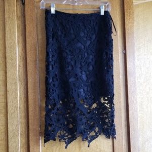 ANGL Black Lace Midi/Mini Skirt